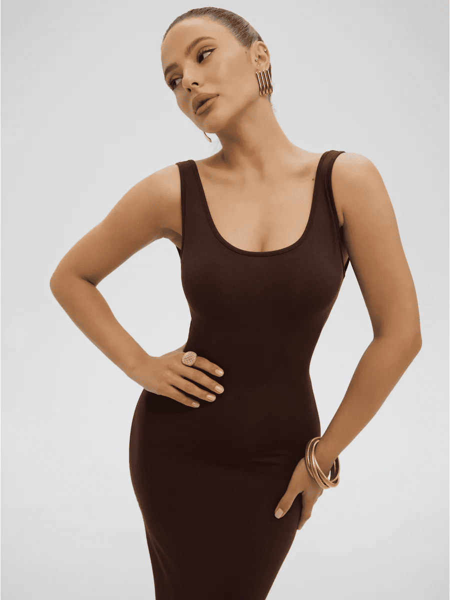 La Côte d'Azur - Robe Sculptante à Shapewear Intégré